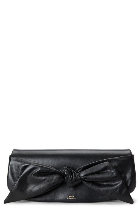 Bow Leather Clutch