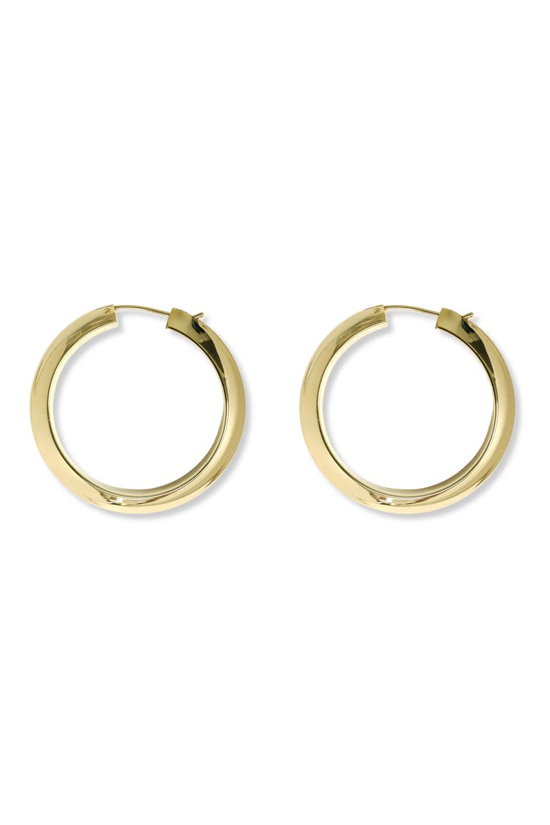 Knife Edge Hoop Earrings, Main, color, GOLD