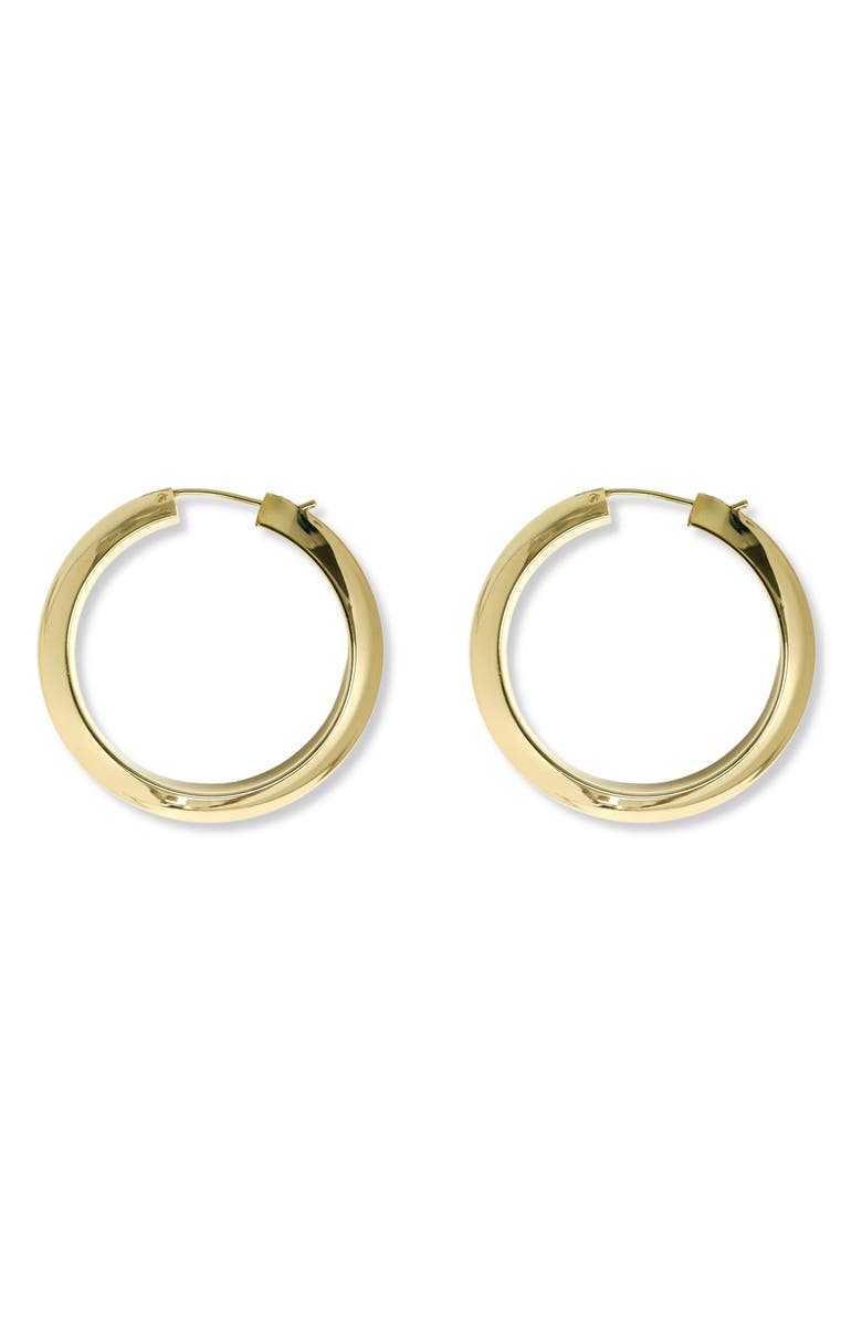 ARGENTO VIVO Knife Edge Hoop Earrings, Main, color, Gold