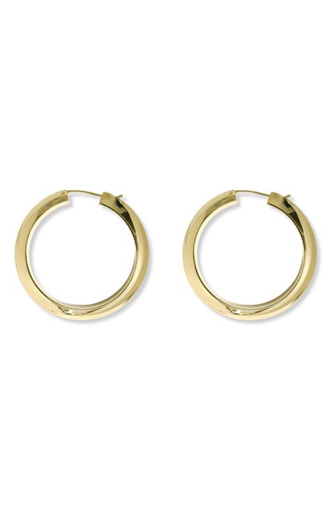 Knife Edge Hoop Earrings