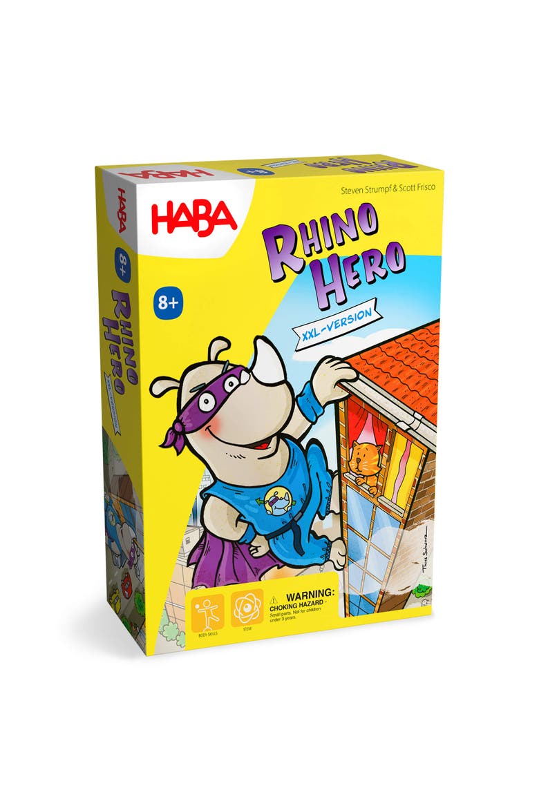 Giant Rhino Hero XXL Stacking Cards Game, Main, color, Multi