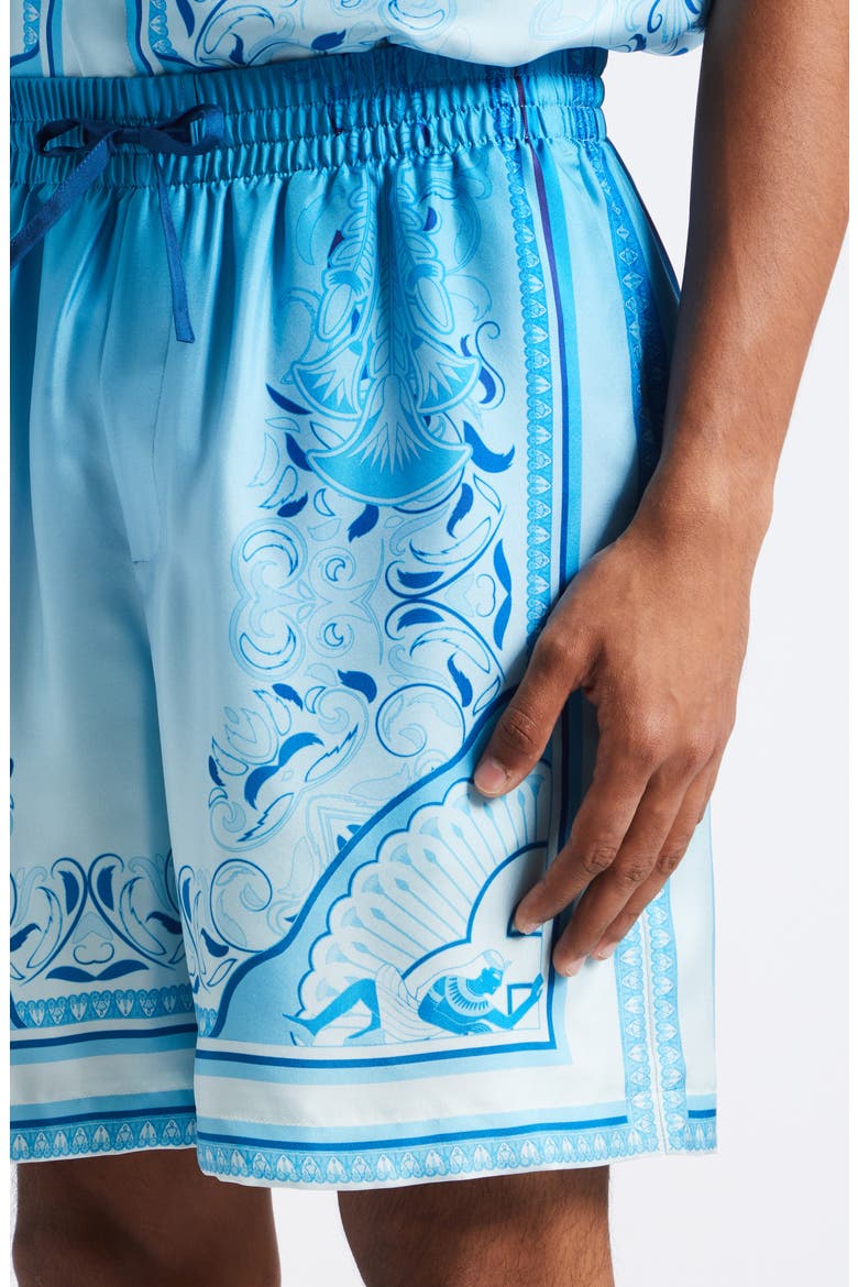 Egyptian Rug Silk Shorts, Alternate, color, SILK TWILL