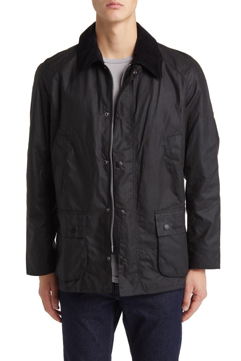 Ashby Waxed Cotton Jacket, Main, color, BLACK/CLASSIC