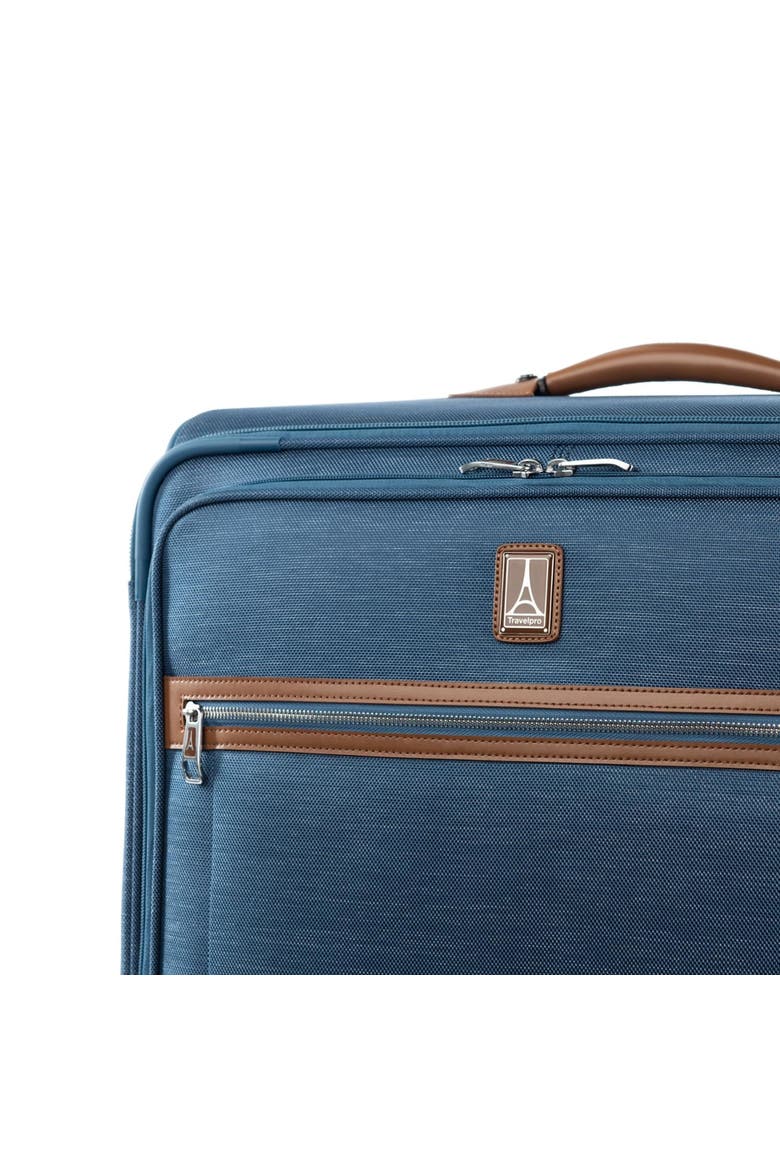 Platinum Elite Softside Expandable 29" Large Checked Spinner Luggage, Alternate, color, Coastal Blue
