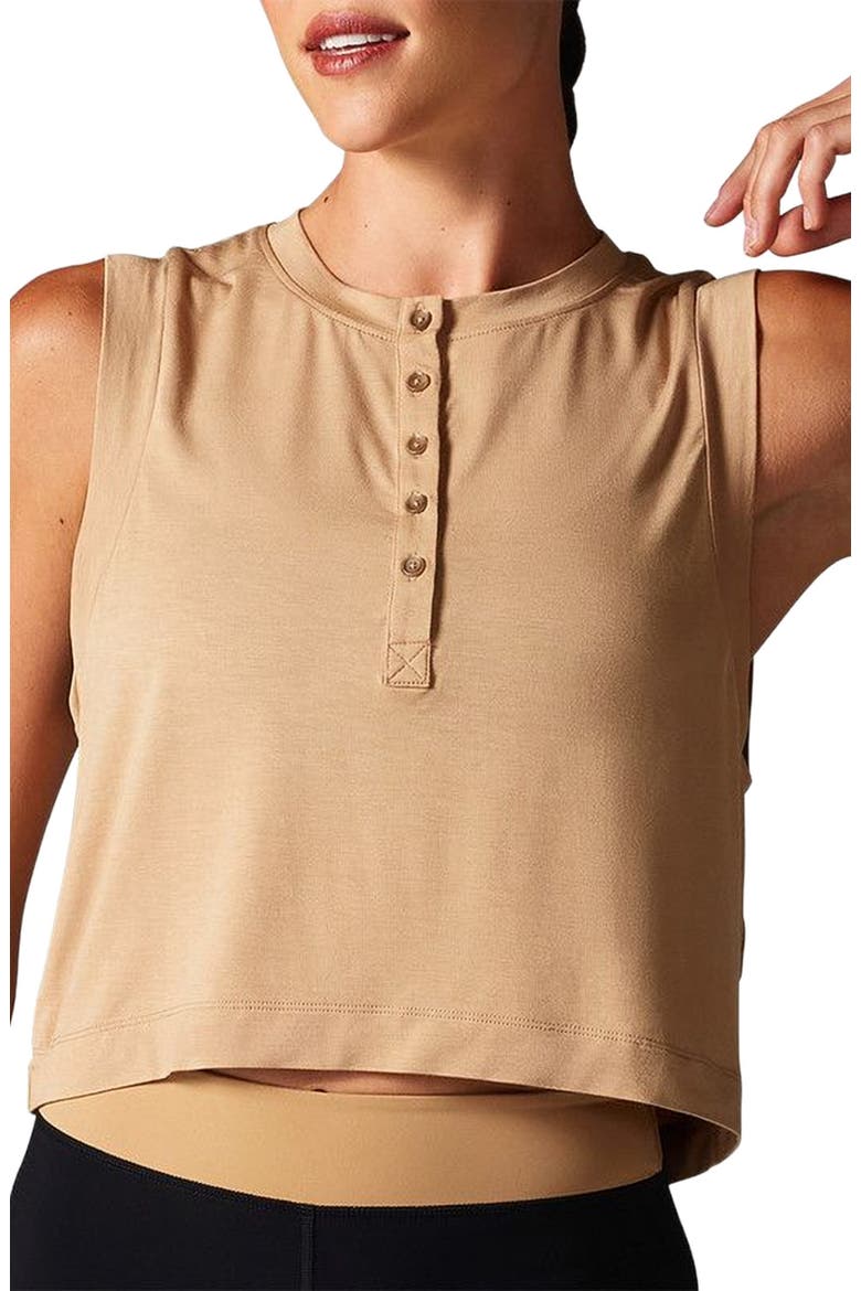 Henley Muscle Tank, Alternate, color, CAMEL