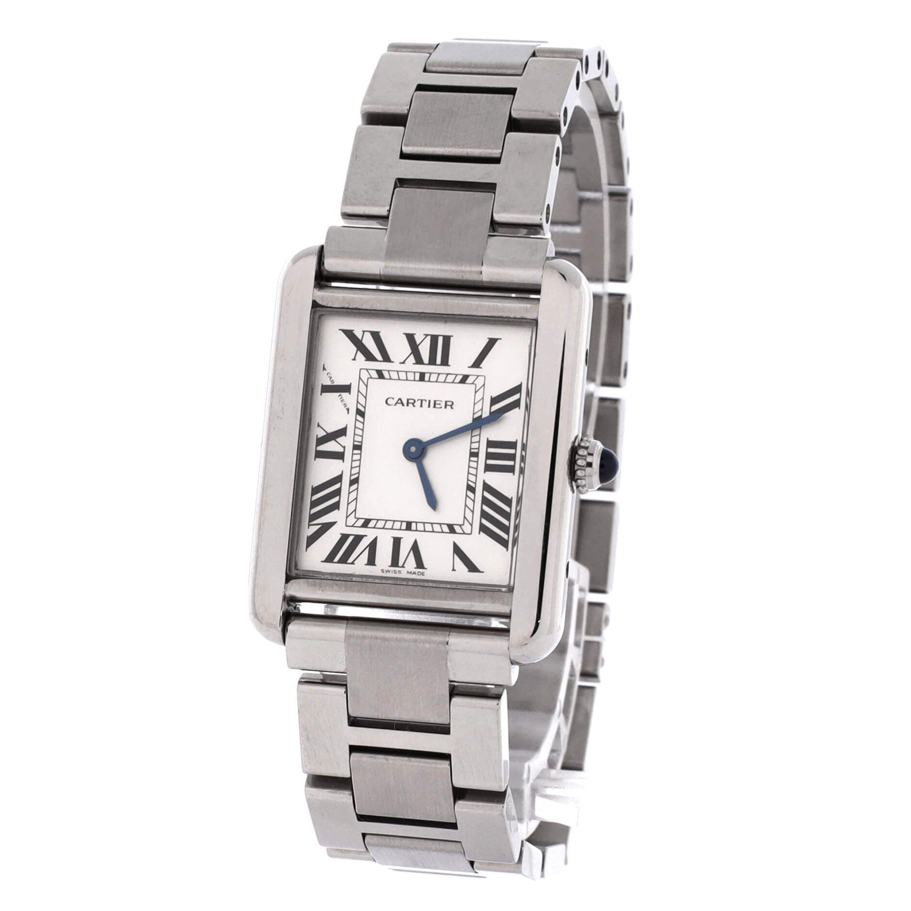 Tank Solo Quartz Watch Stainless Steel 24, Alternate, color, Metallic Silver