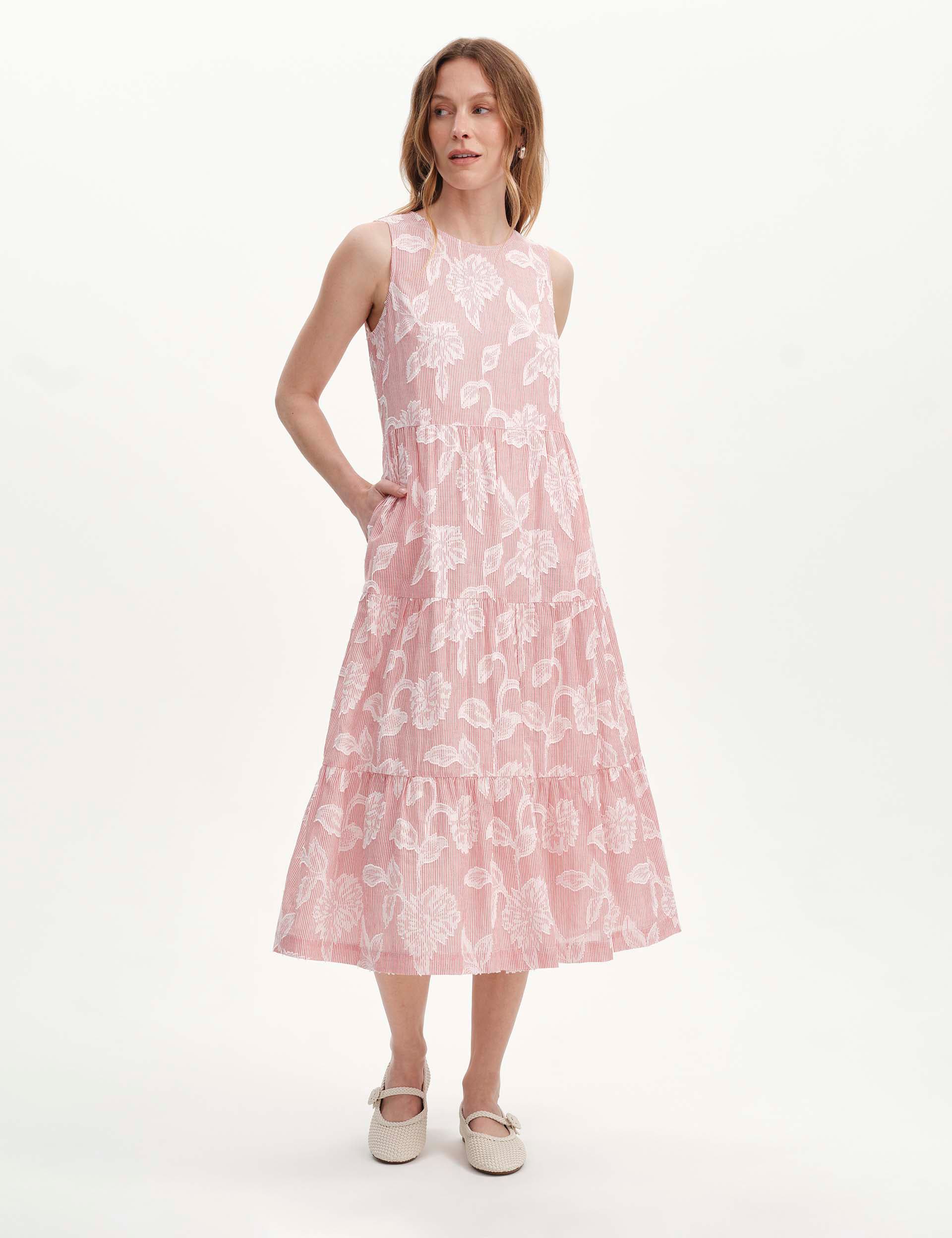 selected Red Floral Stripe