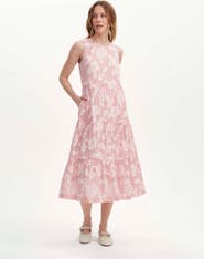 Finery London Hollie Sleeveless Tiered Midi Dress