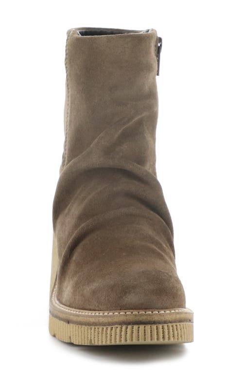 Bos. & Co. Alina Waterproof Platform Wedge Bootie In Brown