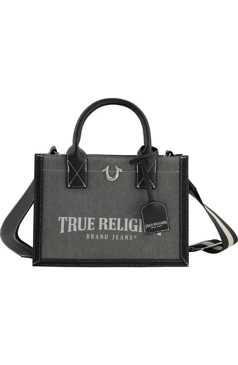 True Religion Modern Edge Denim Tote Bag, Main, color,