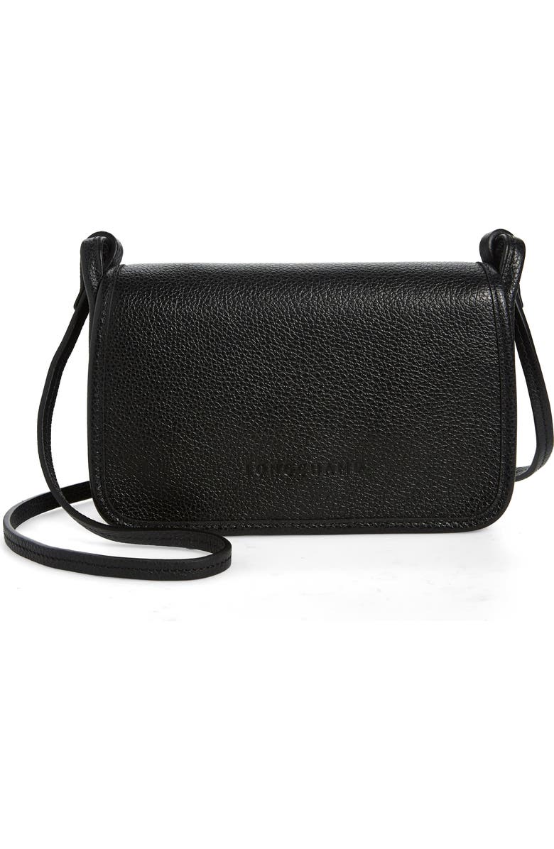 Longchamp Le Foulonné Leather Wallet Crossbody Bag, Main, color,