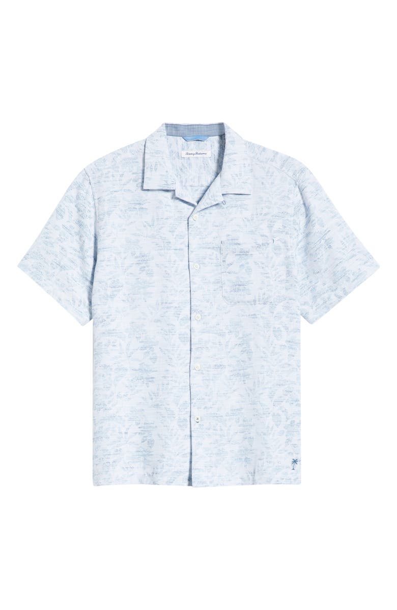 Tommy Bahama Torres Gardens Floral Jacquard Short Sleeve Button-Up Shirt, Alternate, color, Deep Space