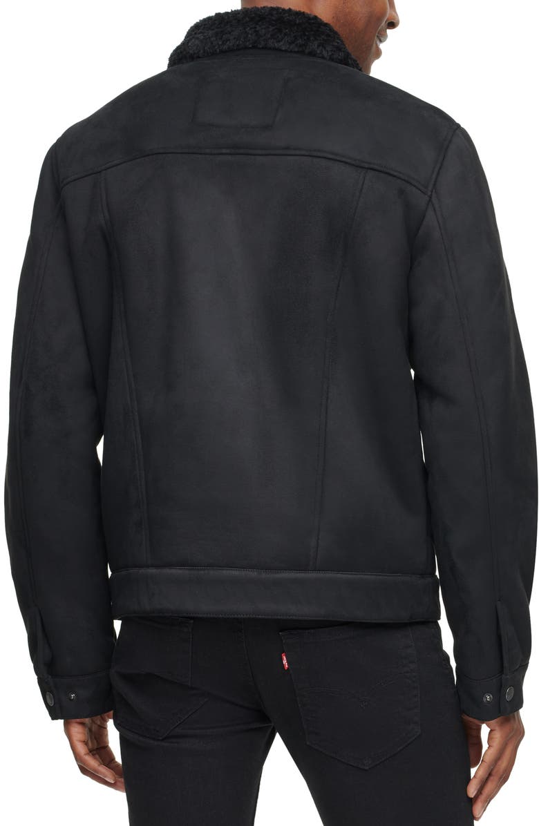 Levi's<sup>®</sup> Faux Shearling Lined Trucker Jacket, Alternate, color,