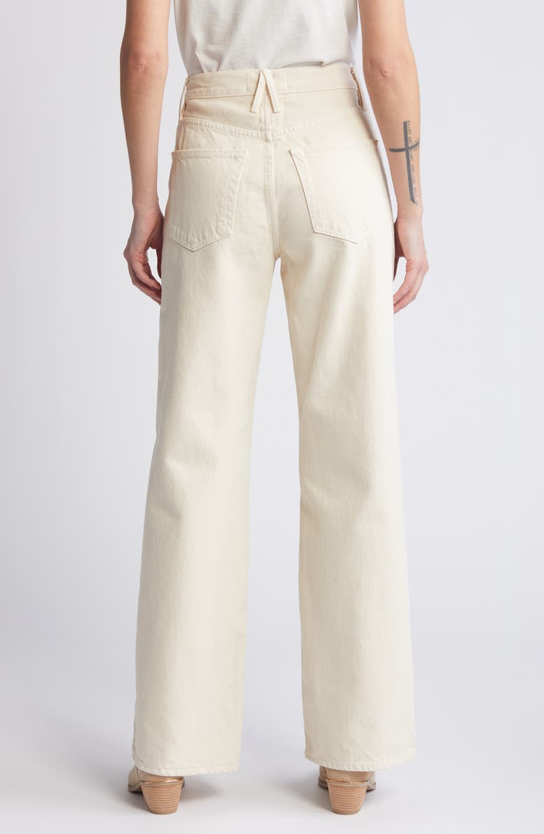 SLVRLAKE Grace High Waist Wide Leg Jeans, Alternate, color, Ecru