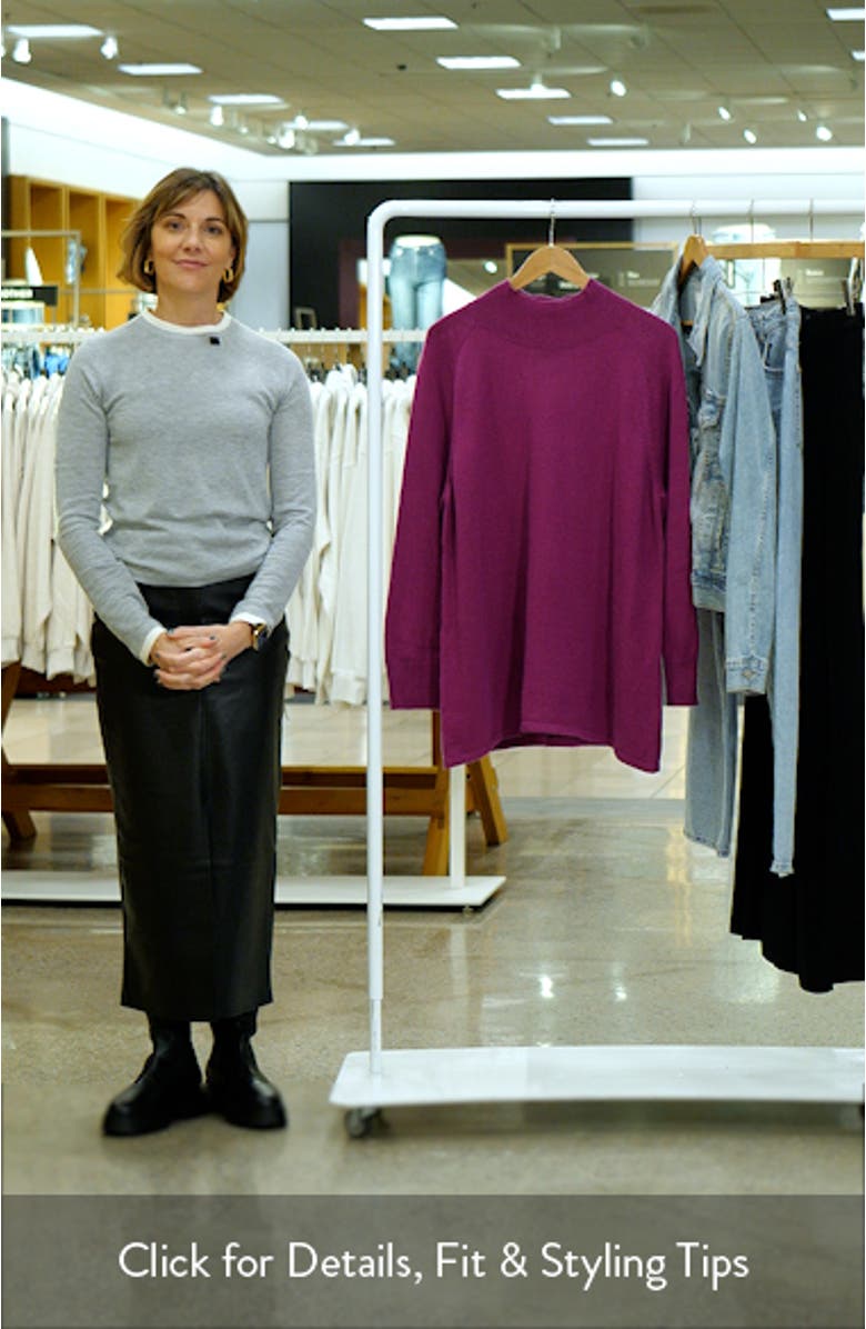 Turtleneck Organic Cotton & Recycled Cashmere Tunic Sweater, sales video thumbnail