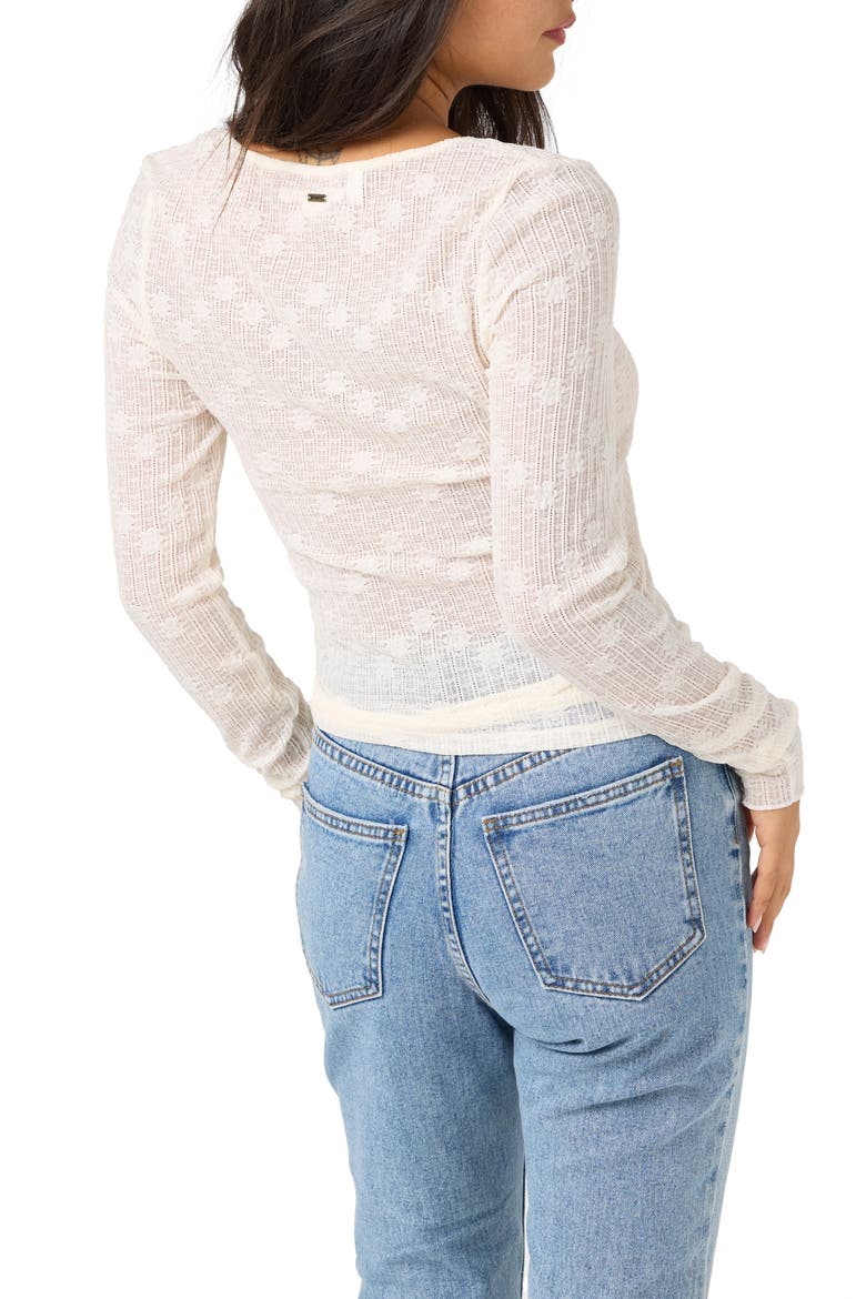 Marliz Lace Long Sleeve Top, Alternate, color, TOFU