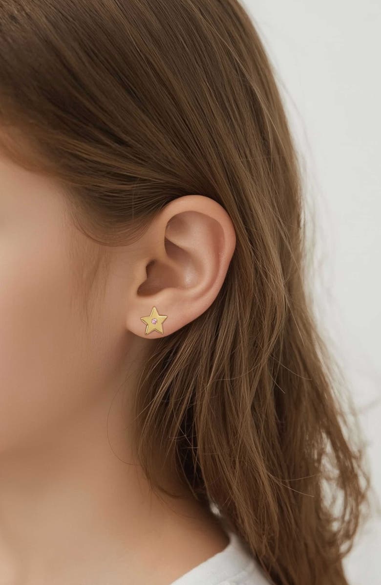 Lily Nily Kids' Star Cubic Zirconia Stud Earrings, Alternate, color, 