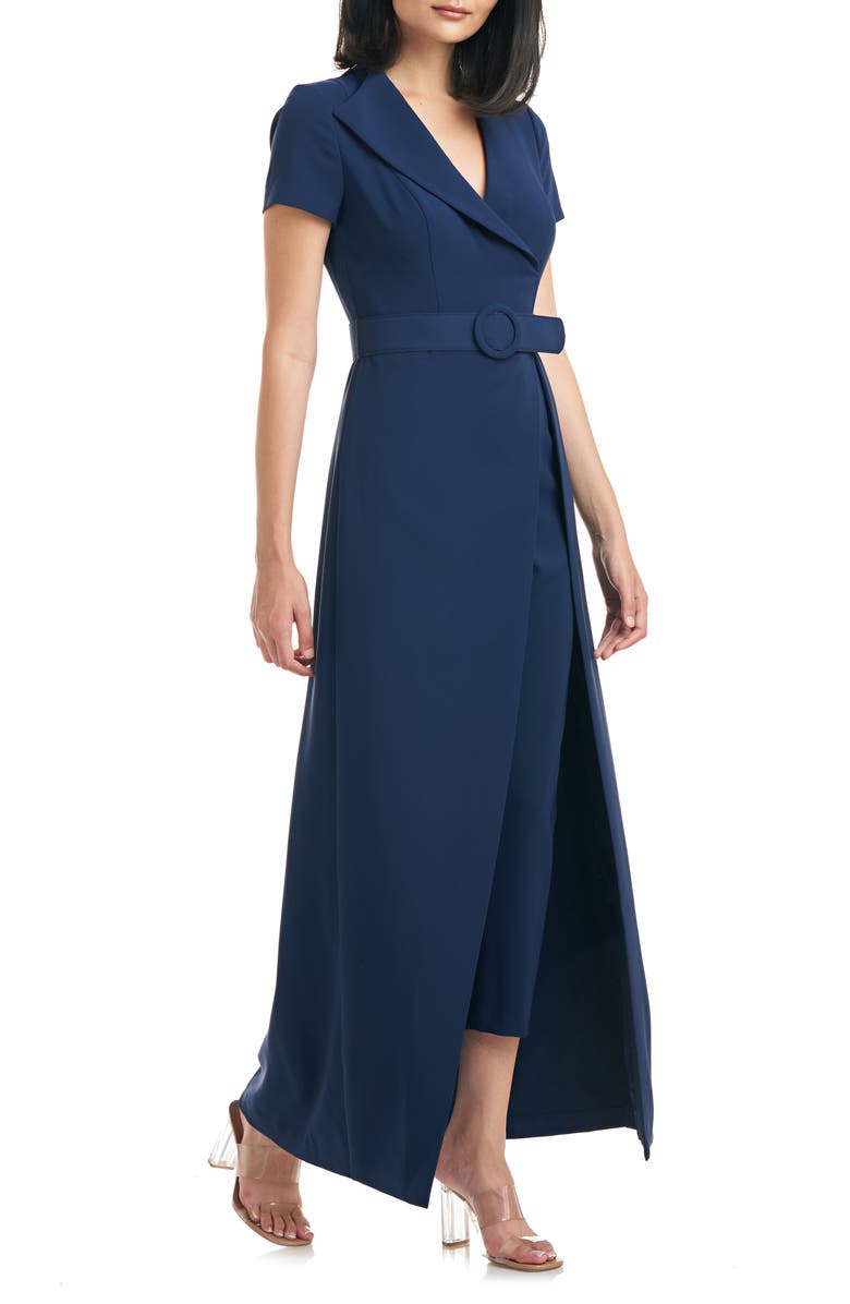 Kay Unger Garcelle Asymmetric Neck Maxi Romper, Alternate, color, 