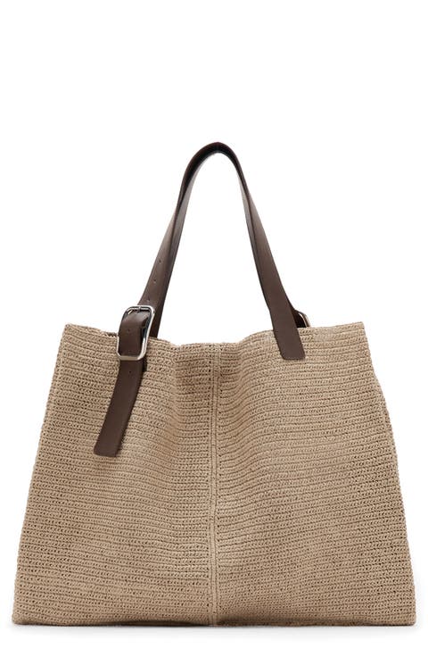 Natural Fiber Shopper Bag