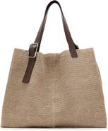 MANGO Natural Fiber Shopper Bag