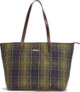Barbour Wetherman Quilted Tartan Tote