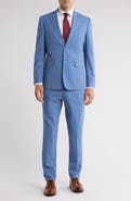 English Laundry Plaid Blue Mélange Suit