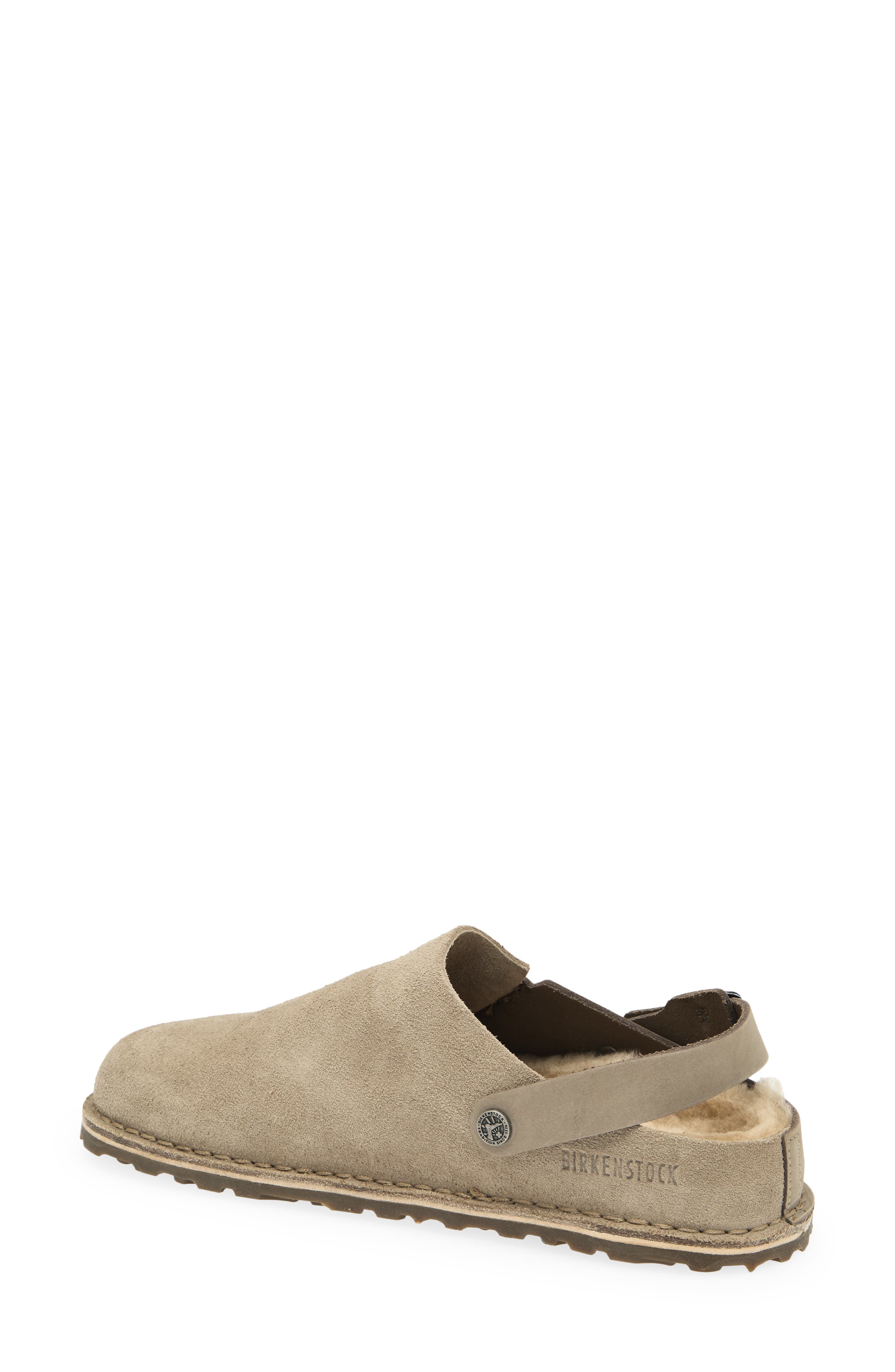 Lutry Genuine Shearling Clog, Alternate, color, TAUPE/ SANDCASTLE