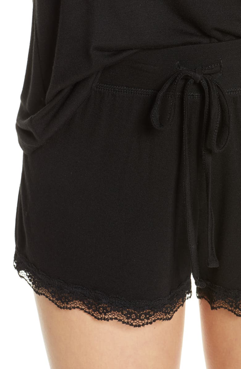 Honeydew Intimates All American Shortie Pajamas, Alternate, color, Black