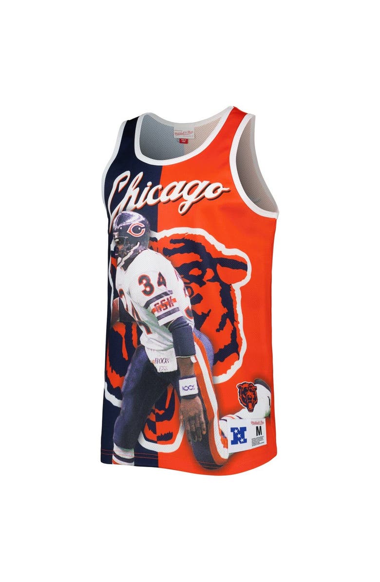 Mitchell & Ness Men's Mitchell & Ness Walter Payton Navy/Orange Chicago Bears Retired Player Graphic Tank Top, Alternate, color, Navy