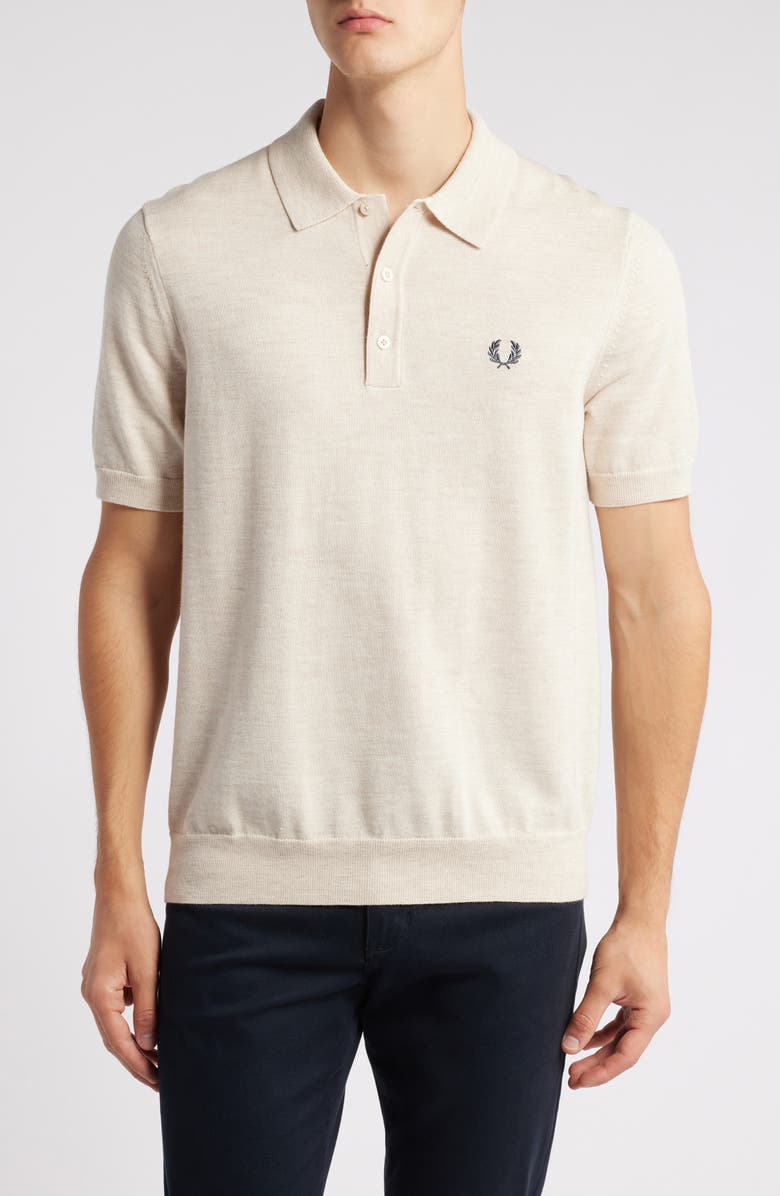 Fred Perry Wool & Cotton Knit Polo, Main, color, 