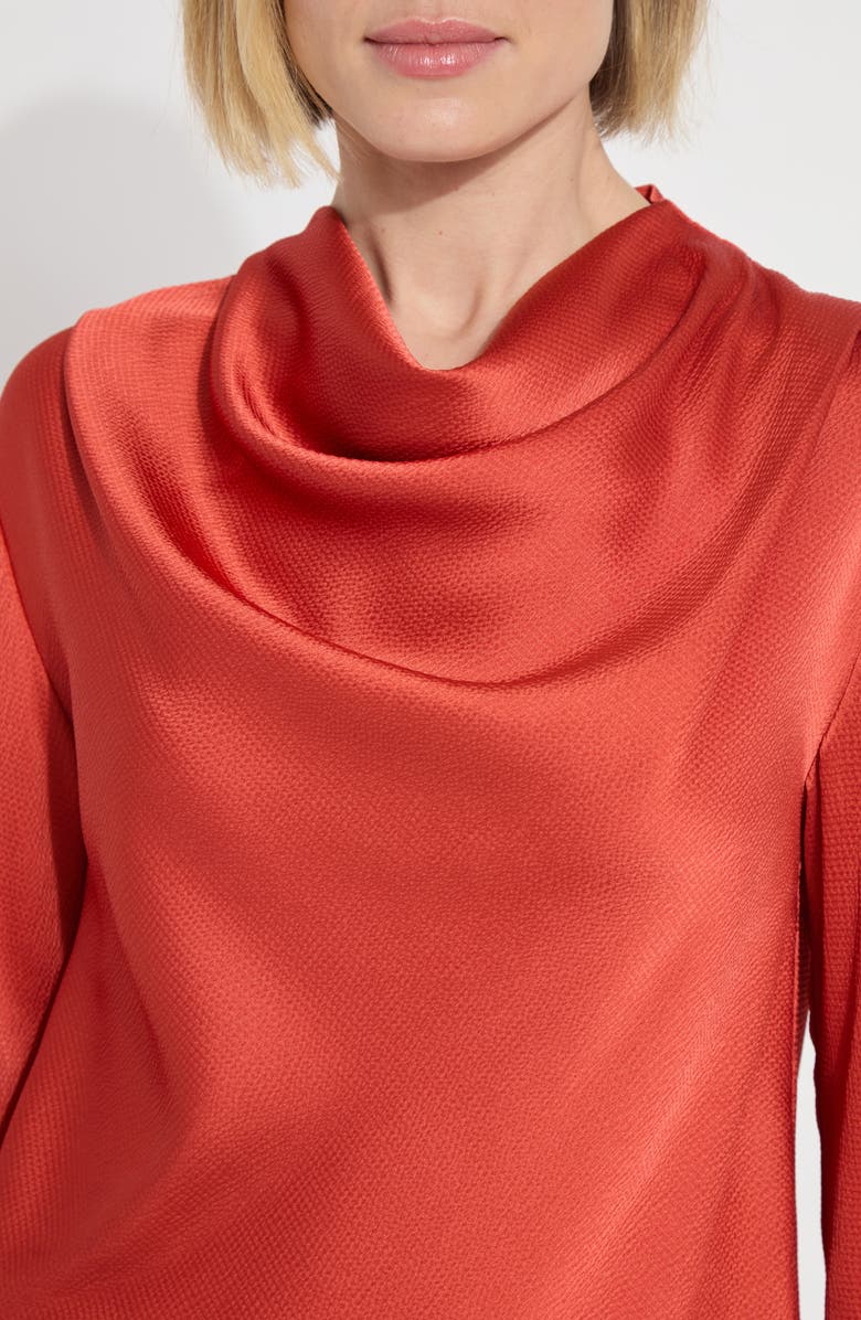 Lysse Cowl Neck Top, Alternate, color, Earthy Orange