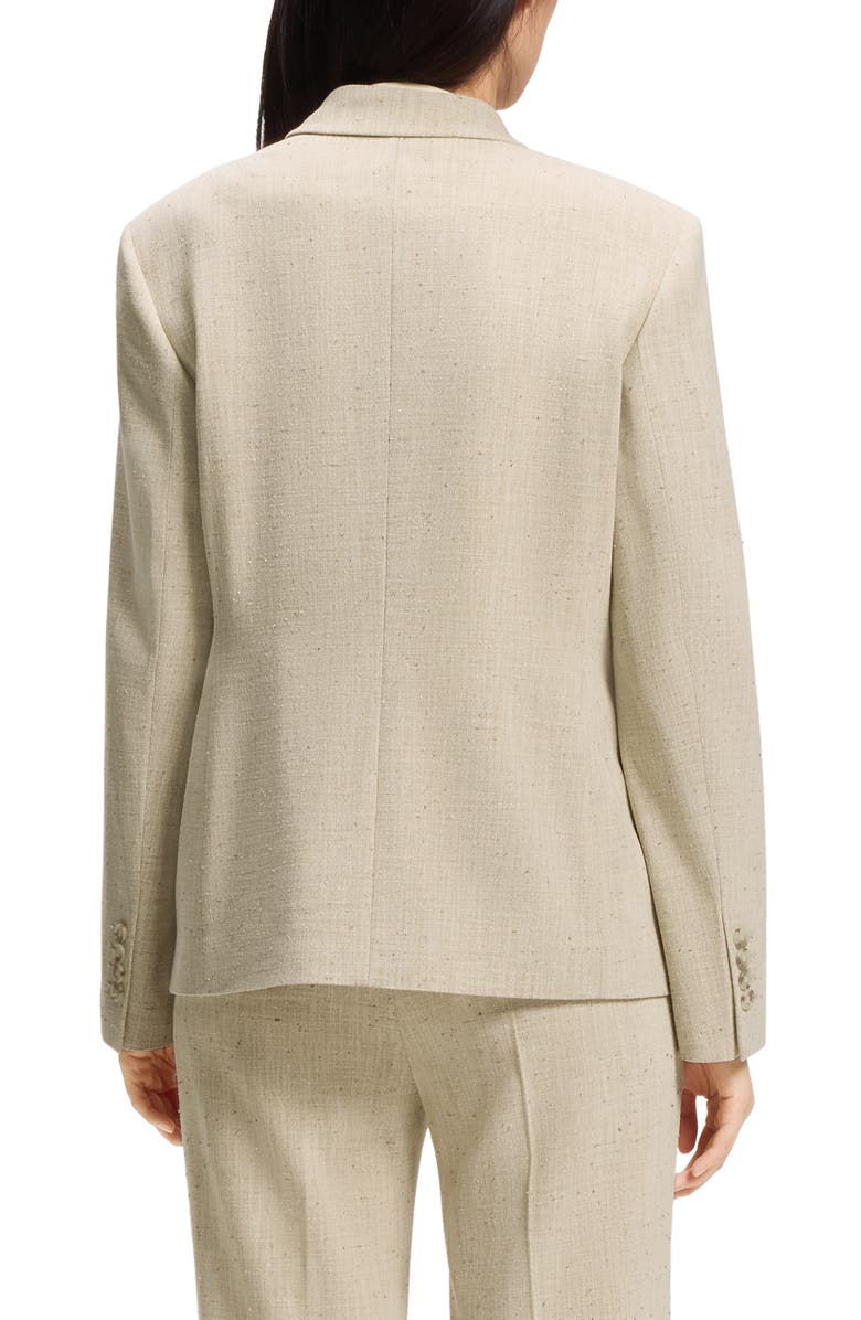 BOSS Jaleto Double Breasted Slub Jacket, Alternate, color, Tortoise Shell Melange