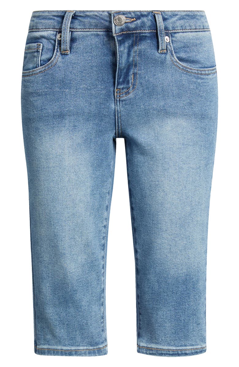 YMI Essential Low Rise Denim Capri Jeans, Main, color, Medium Blue