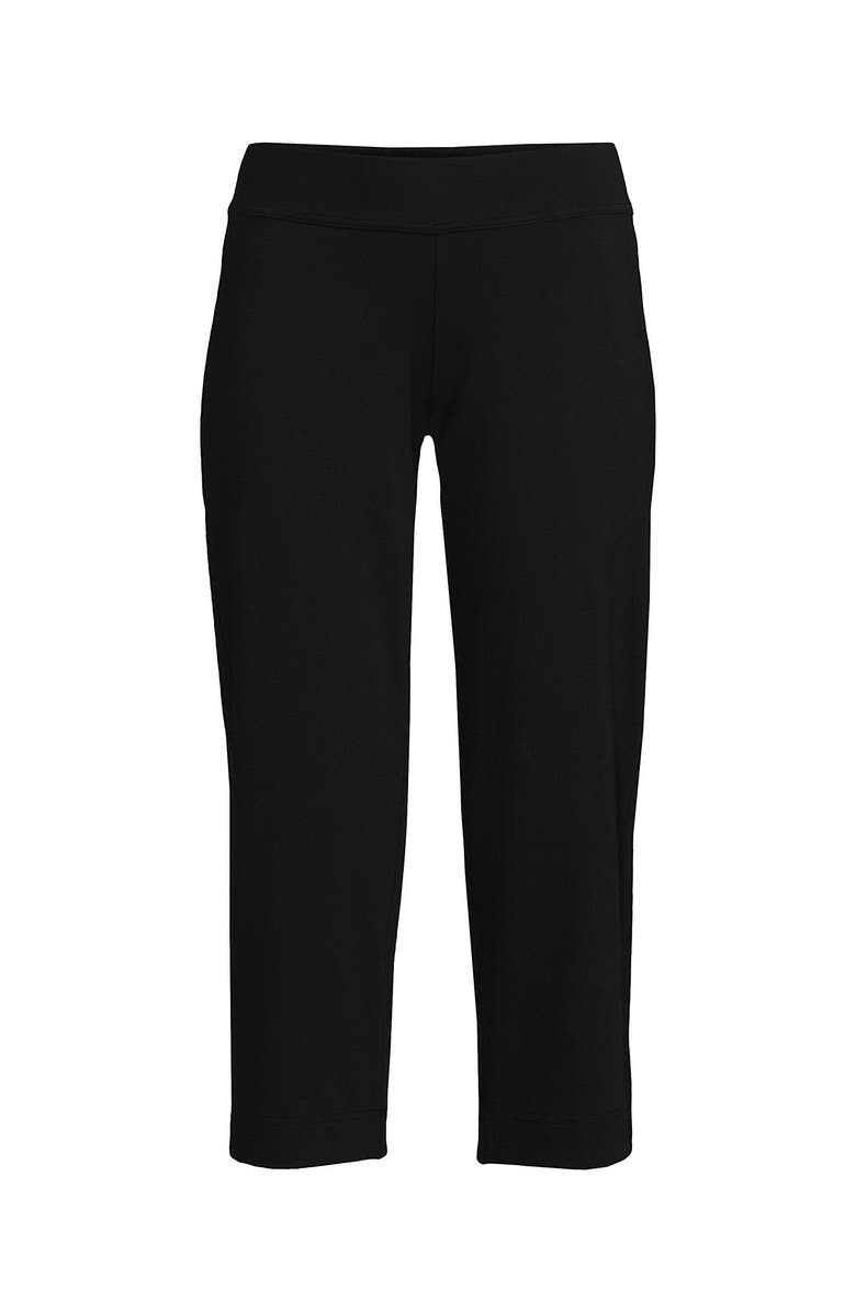 Lands' End Starfish Mid Rise Pull On Crop Pants, Alternate, color, Black