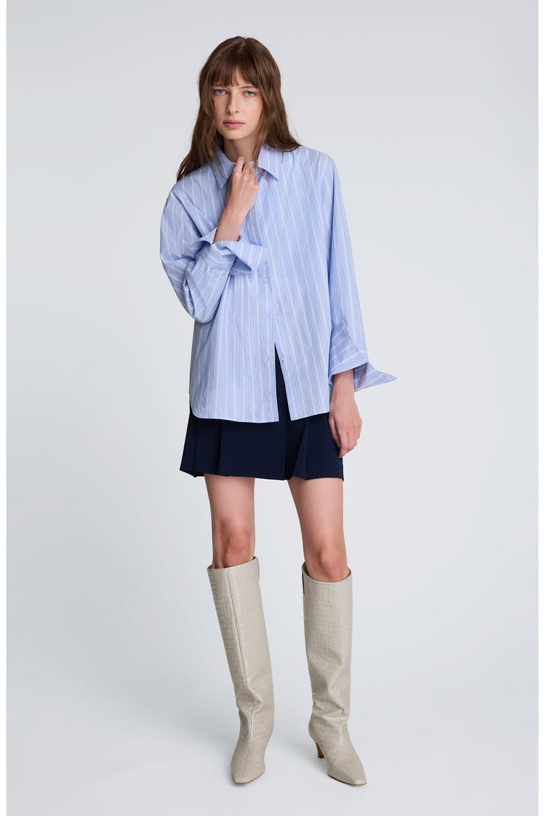 Flip Cufly Button-Up Shirt, Alternate, color, GLACIER BLUE MULTI