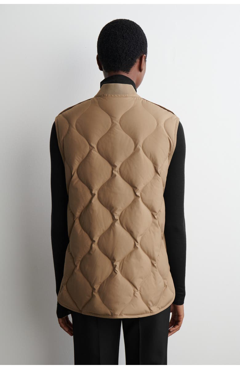 COS Oversized Quilted Down Gilet, Alternate, color, Dark Beige