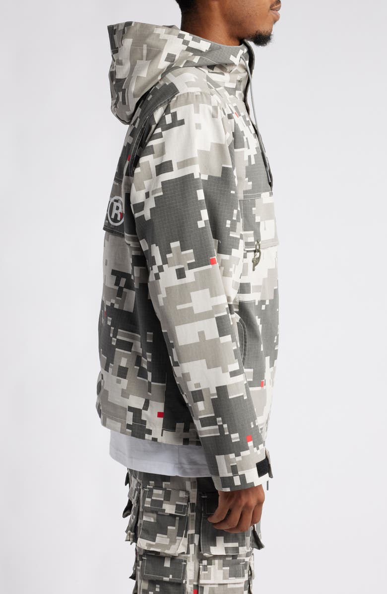 ICECREAM Wind Walker Digital Camo Ripstop Hooded Pullover, Alternate, color, 