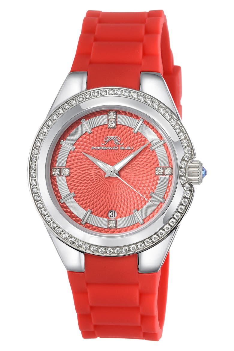 Guilia Interchangeable Bracelet Watch, 37mm, Main, color, RED