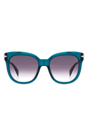 Rag & Bone 55mm Rectangular Sunglasses In Green