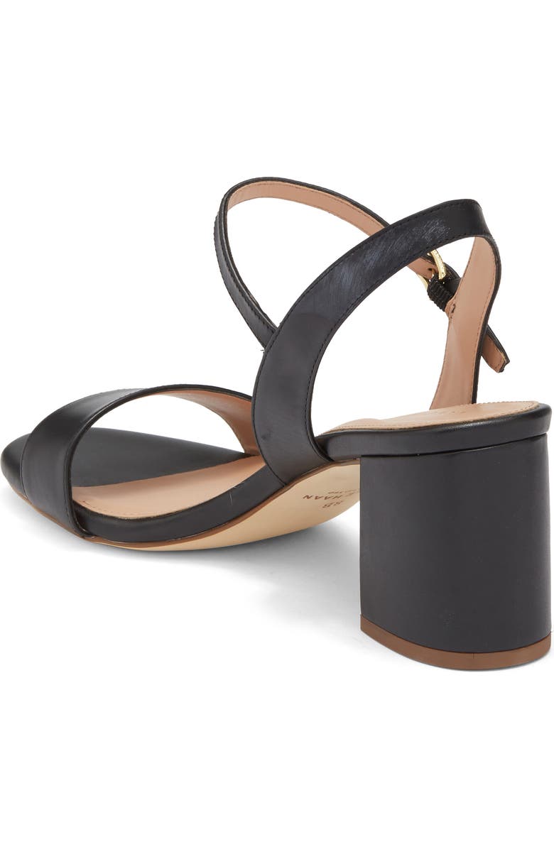 Cole Haan Josie Block Heel Sandal, Alternate, color, Black Leather / Woven