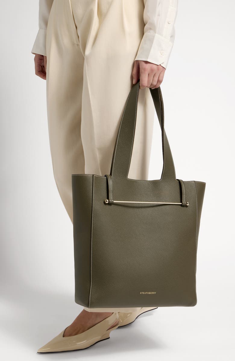 Strathberry Melody Fine Grain Leather Tote, Alternate, color,