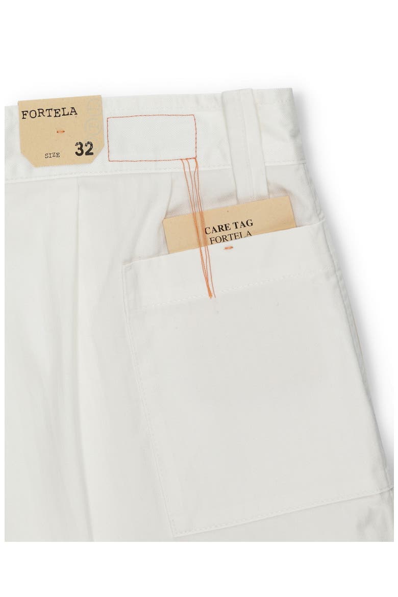 Bedford Herringbone Cotton Bermuda, Alternate, color, WHITE