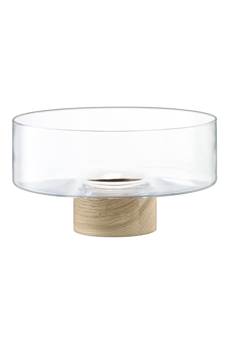 Lotta Pedestal Fruit Bowl, Main, color, CLEAR