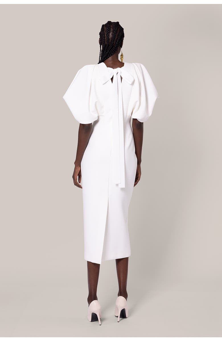 Roksanda Calita Crepe Bridal Dress, Alternate, color, Ivory