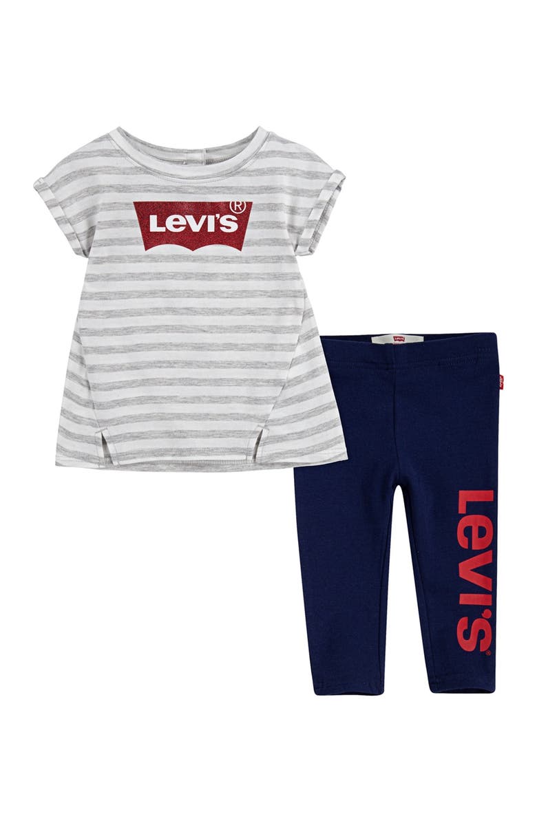 Levi's<sup>®</sup> Logo Tunic & Leggings Set, Main, color, 