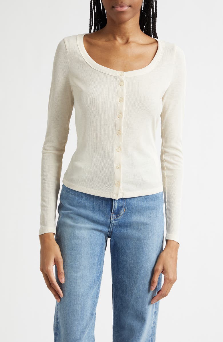 Veronica Beard Hyland Cardigan, Main, color, Ecru