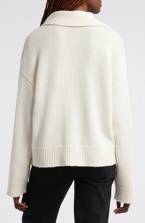 Rag & Bone Collared Cashmere Jumper In White