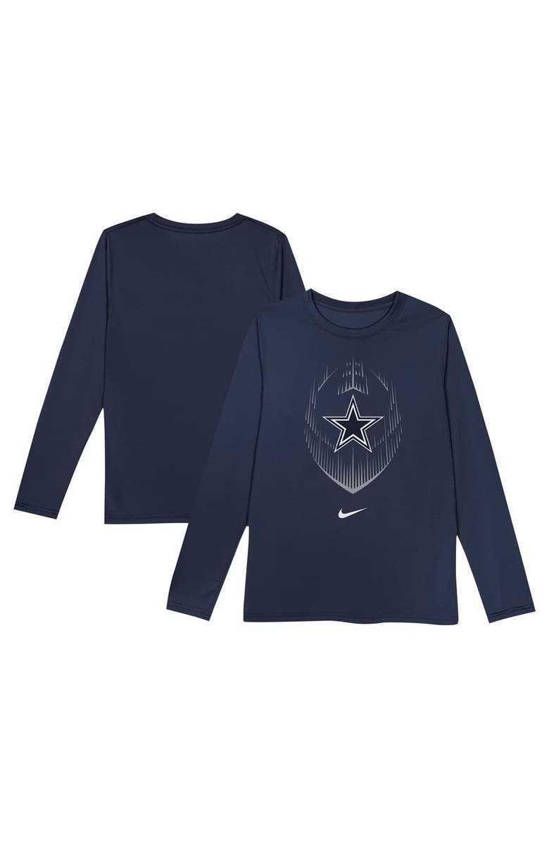 Nike Toddler Nike Navy Dallas Cowboys Legend Icon Long Sleeve T-Shirt, Alternate, color, Navy