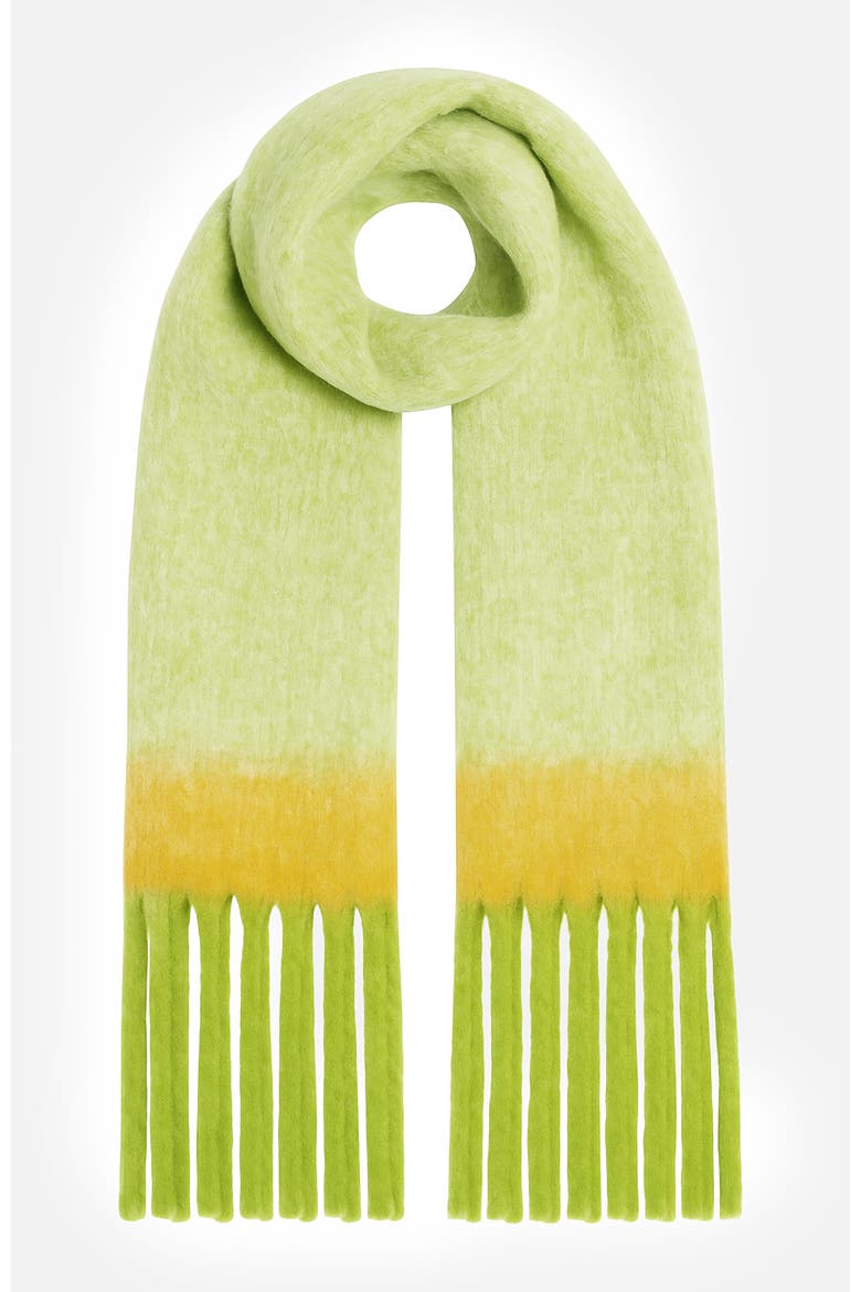 Oversize Brushed Fringe Soft Scarf, Alternate, color, Green