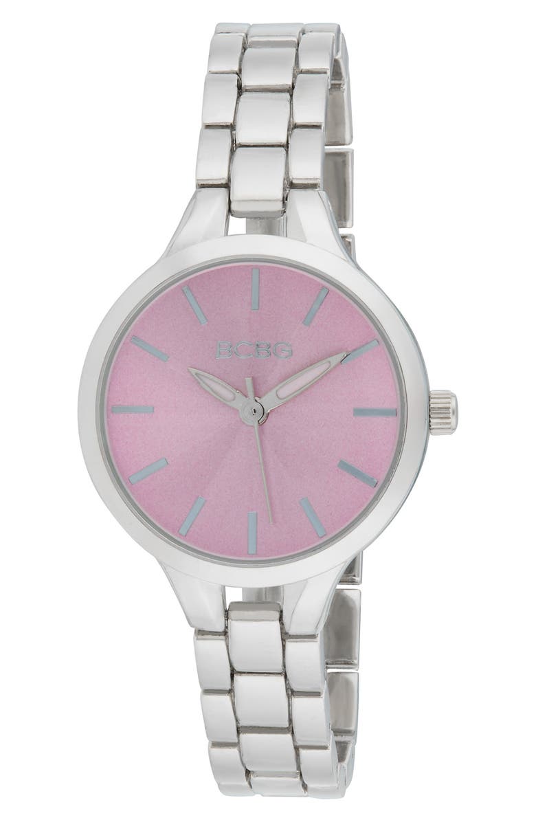 BCBG Bracelet Watch, 32mm, Main, color, Silver